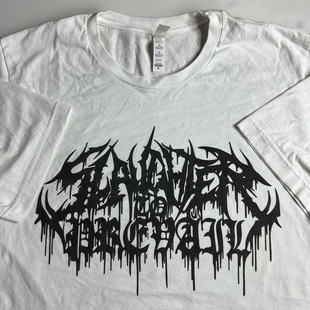 Slaughter to Prevail Band Shirt Mens XL White Logo Deathcore Metal Alex Terrible